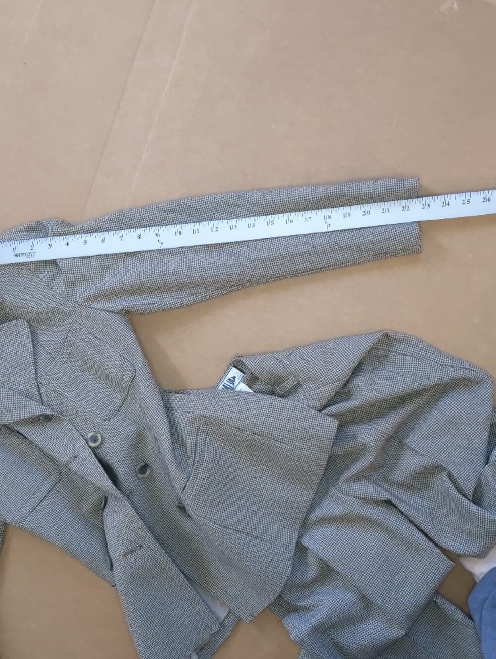 Thalian Petite Houndstooth Blazer & Trouser Set - Black, White & Taupe - Picture 10 of 11